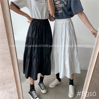 Chân váy tầng trơn mã 8910 freesize kiểu dáng Hàn Quốc