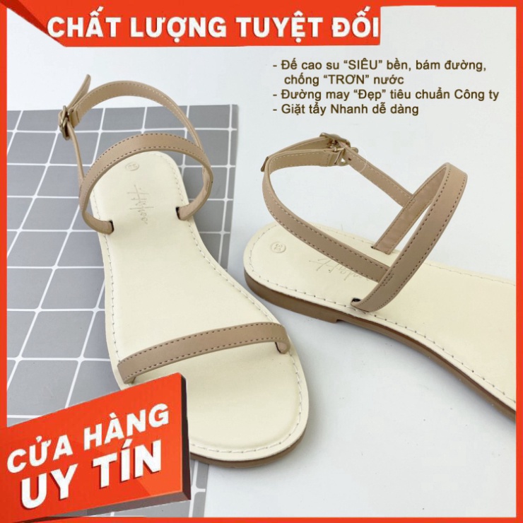 Dép sandal nữ dây mảnh 1cm đế bệt , giày thấp quai ngang có Bigsize đẹp thời trang đi biển S005 - Hàng nhập khẩu