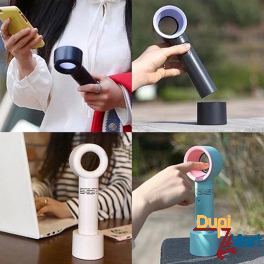 Quạt Không Cánh mini Cầm Tay Sạc Tích Điện 2000mAh - Quạt Cầm Tay Thiết Kế Không Cánh Kiểu Dáng Độc Đáo Nhỏ Gọn