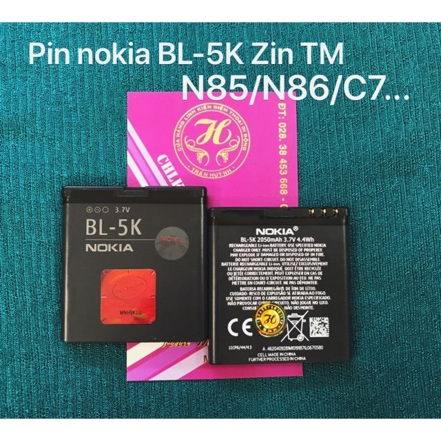 Pin nokia BL-5K dùng cho n86/C7-00/N85/701