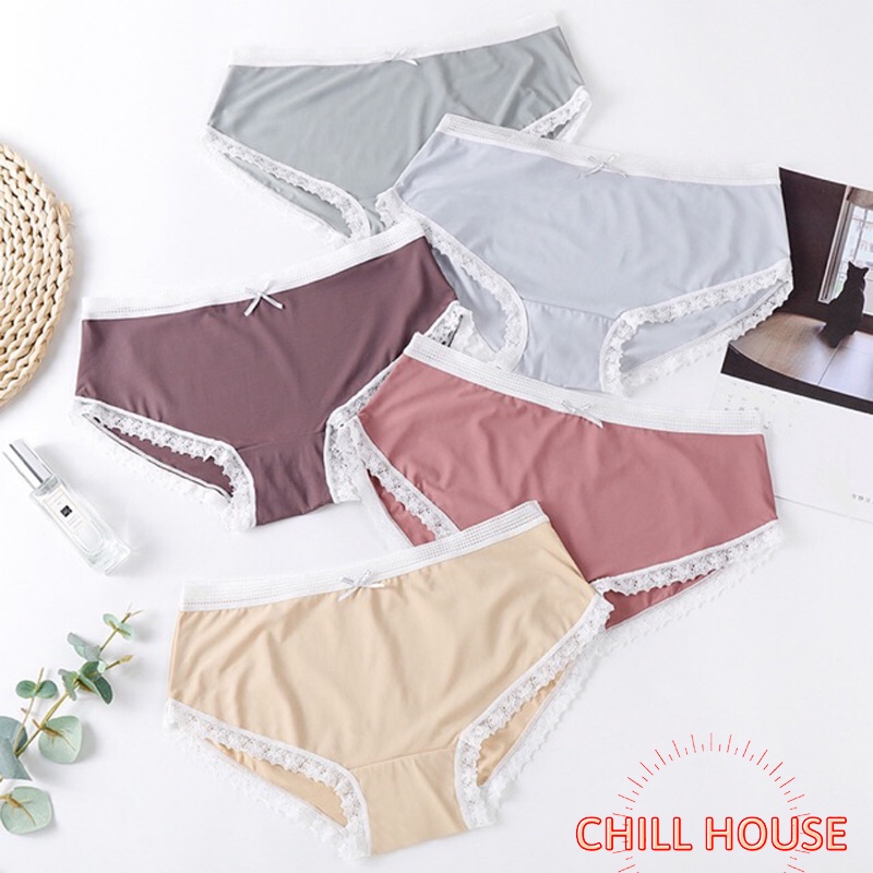 Quần lót su lạnh viền ren đính nơ đẹp quyến rũ Q 210 CHILL HOUSE