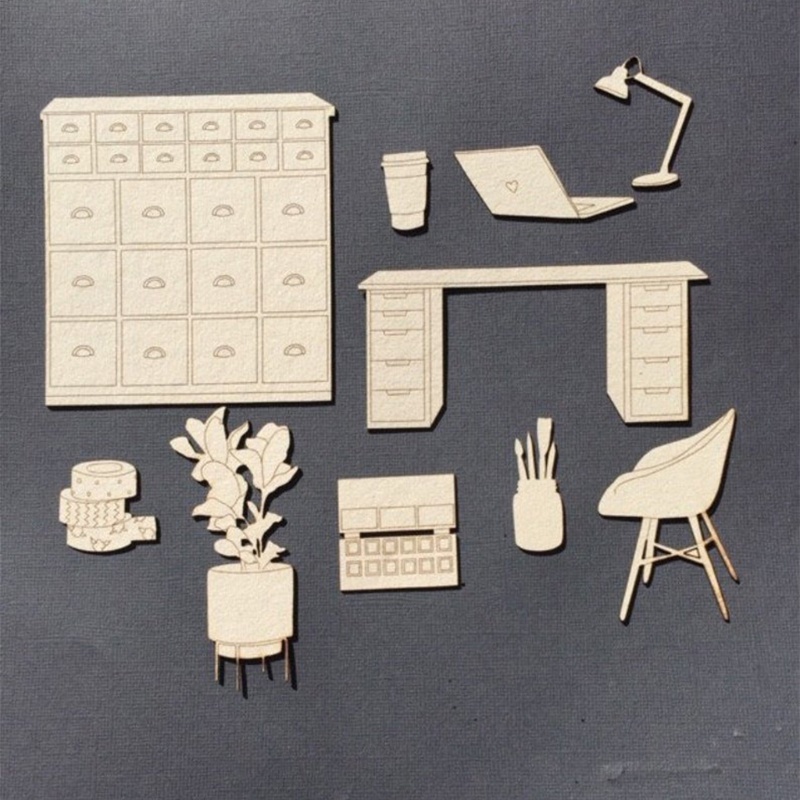 Khuôn Cắt Giấy Kim Loại Hình Đồ Nội Thất Xinh Xắn