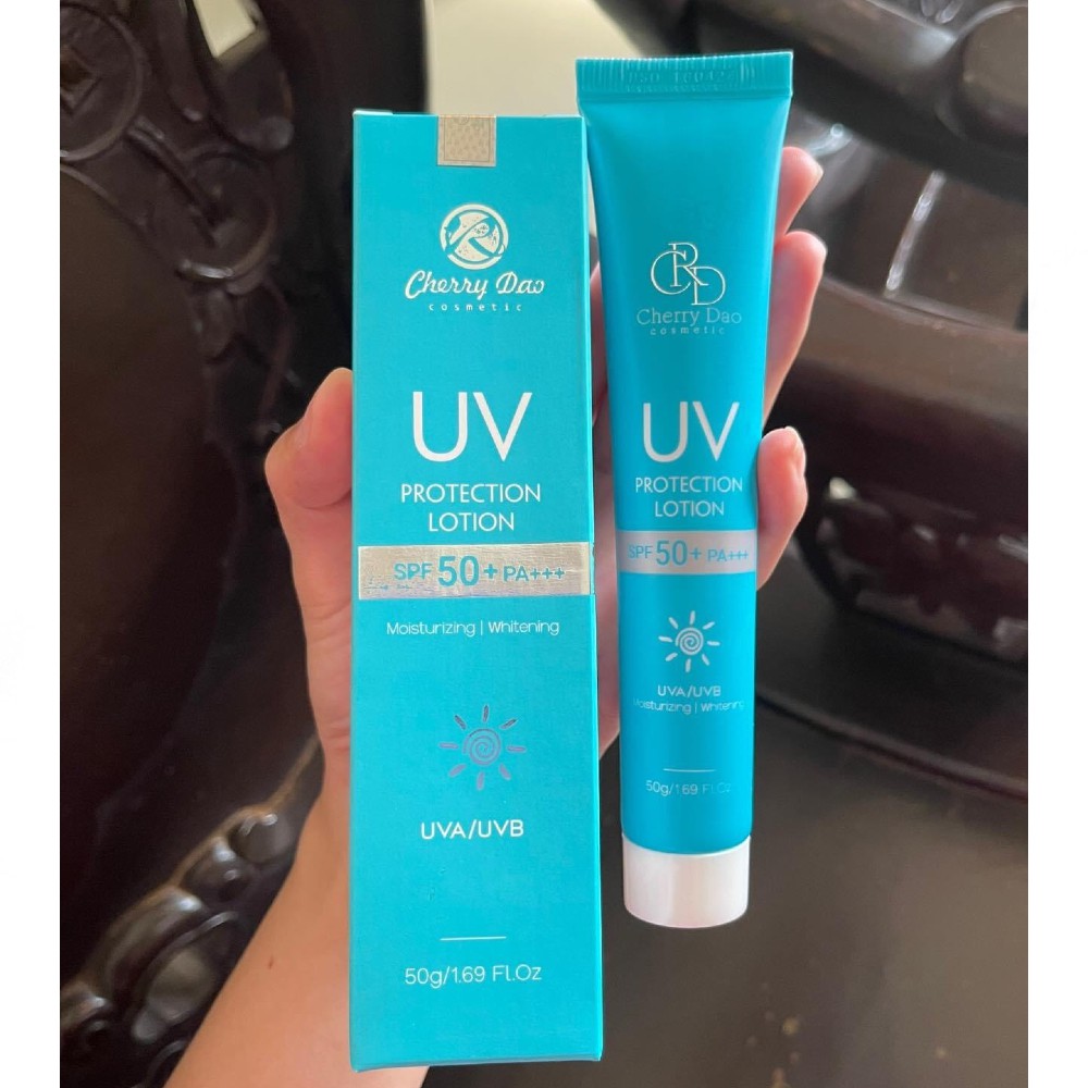 Kem Chống Nắng CRD Cherry Đào Cho Da Dầu Mụn Nhạy Cảm Khô Nâng Tone