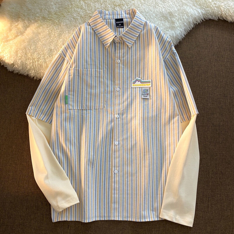 Áo sơ mi giả hai lớp phong cách hàn quốc dành cho nữ