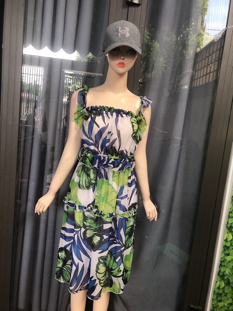 Đầm voan dáng suông tay cánh tiên combo