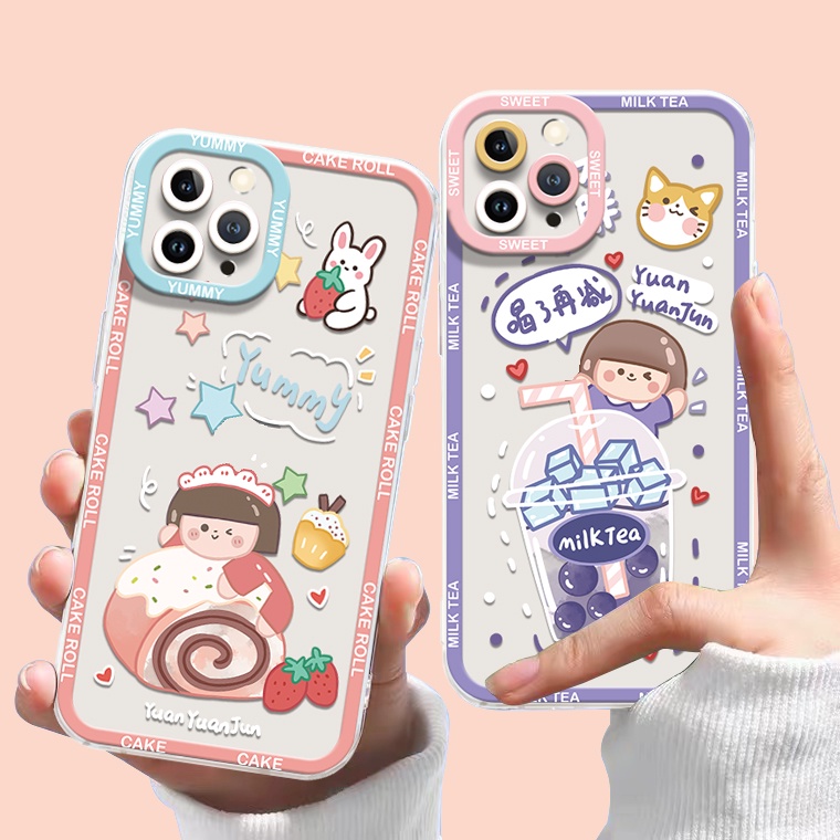 Ốp Điện Thoại Silicon TPU Mềm Trong Suốt Họa Tiết Thỏ Dễ Thương Cho IPhone 14 13 12 Pro XS Max X XR 11 8 7 6 6S 14 Plus