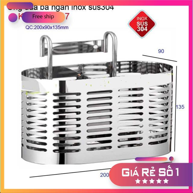 Ống đựng đũa , hộc để đũa 2,3 ngăn inox 304 cao cấp