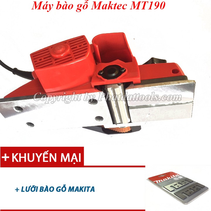 Máy bào gỗ Maktec MT190-Tặng kèm lưỡi bào sơ cua-Bảo hành 6 tháng
