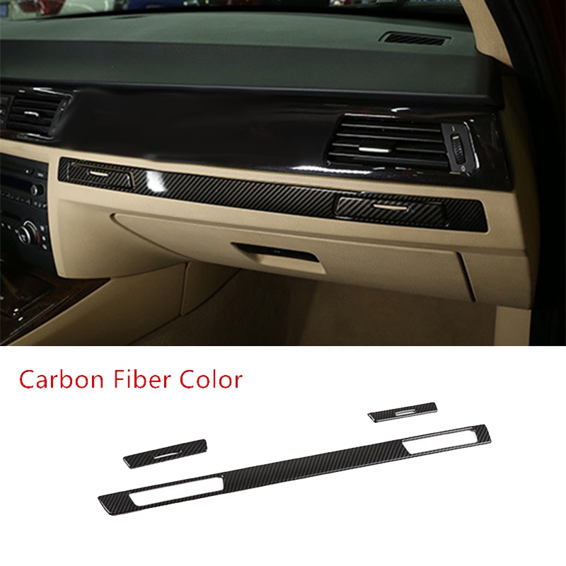 Miếng Dán Trang Trí Giá Đỡ Cốc Nước Bằng Sợi Carbon Cho BMW E90 3 Series 2005-2012