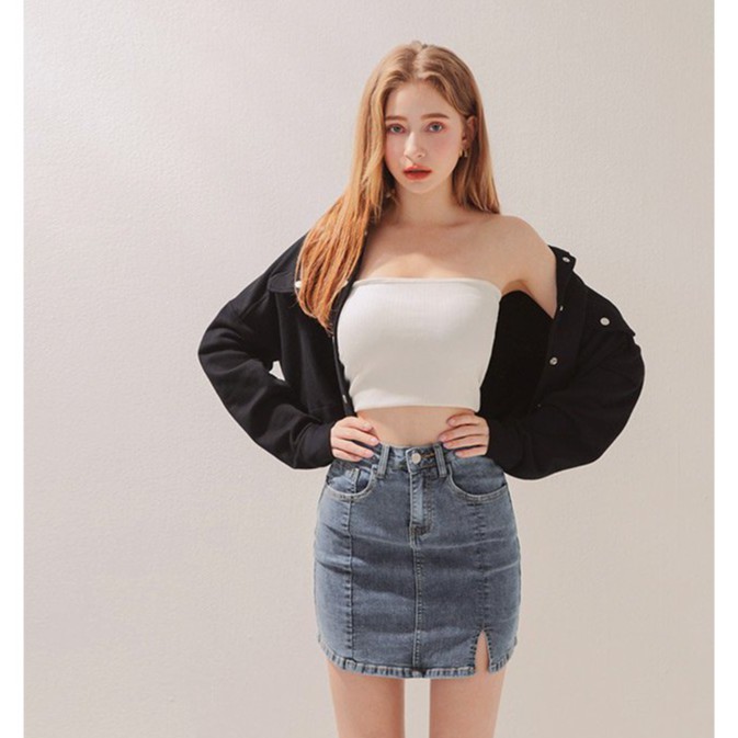 Chân váy jeans giấu quần cắt nhẹ bên nữ Air Space 2030122007