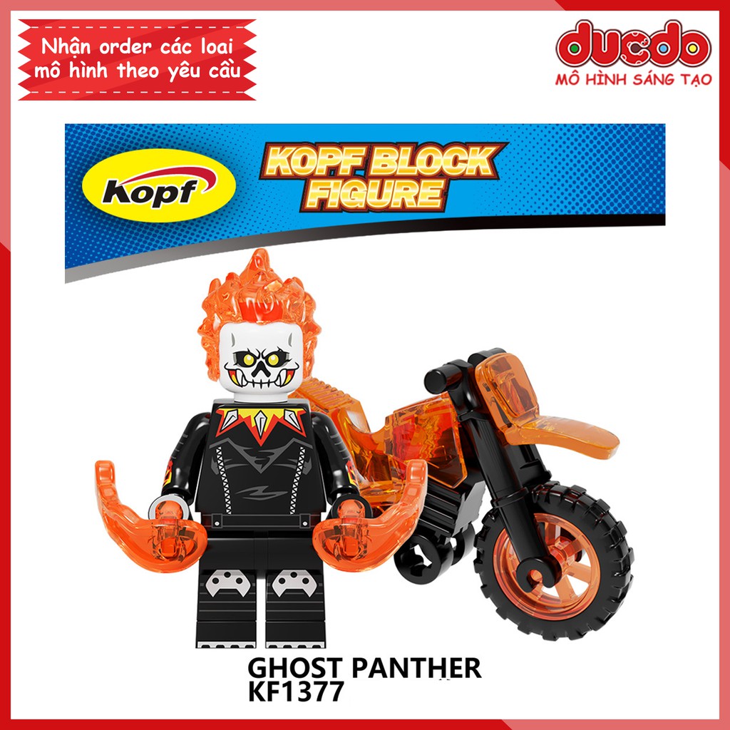 Minifigures nhân vật Ghost Rider kèm siêu xe - Đồ chơi Lắp ghép Xếp hình Mô hình Mini KF6120