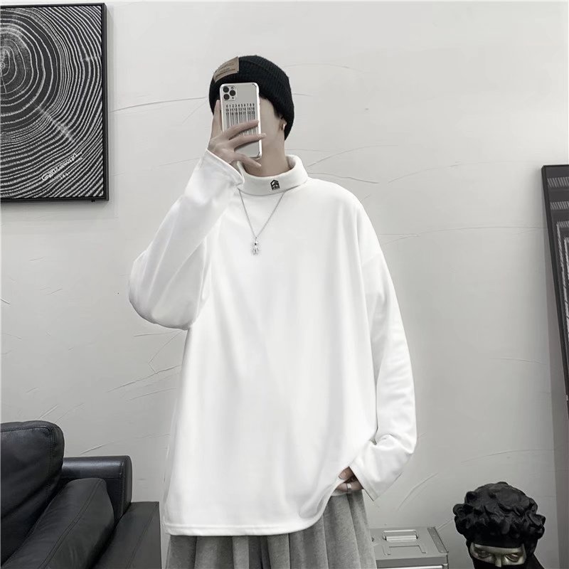 Áo Thun Tay Dài Cổ Tròn Màu Sắc Đơn Giản Dễ Phối Đồ Hợp Thời Trang Cho Nam