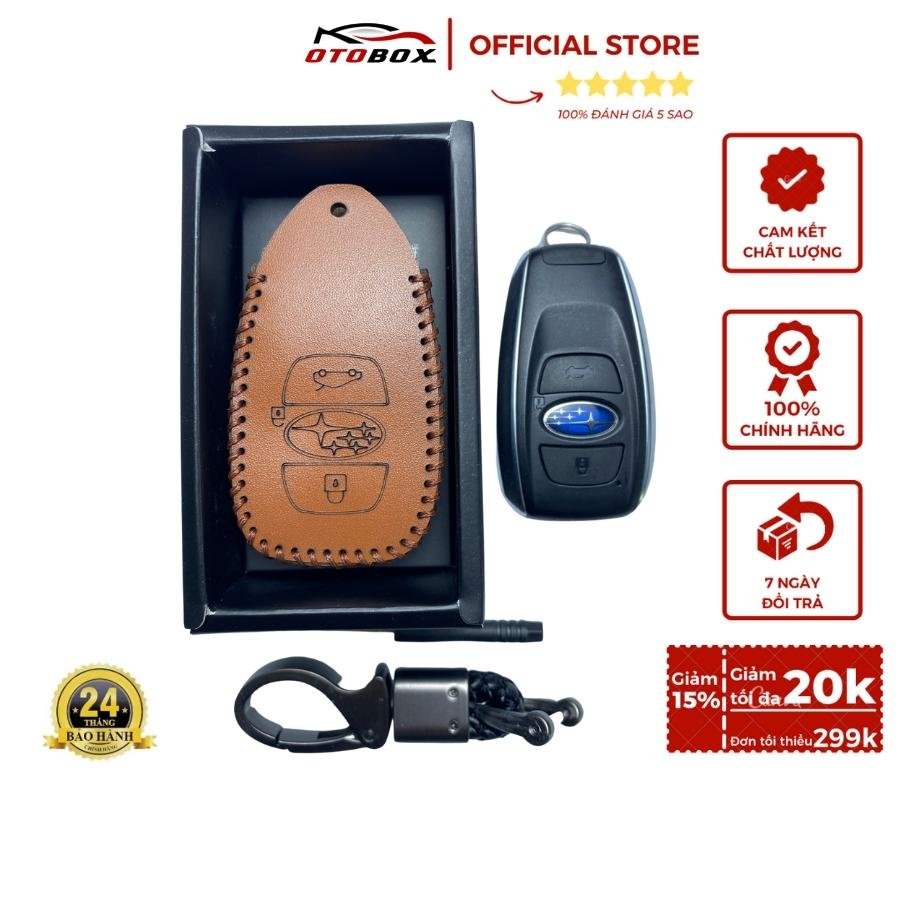 Bao da chìa khoá ô tô subaru forester, outback, brz, xv, legacy chìa thông minh bảo vệ chìa khoá oto cao cấp chống xước