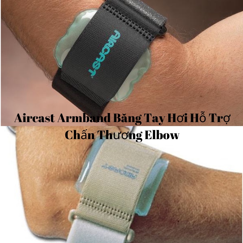 Aircast Armband Băng Tay Hơi Hỗ Trợ Chấn Thương Elbow, Khuỷu Tay,Cẳng Tay Có Chuyên Dùng Khi Chơi Tennis,Golf