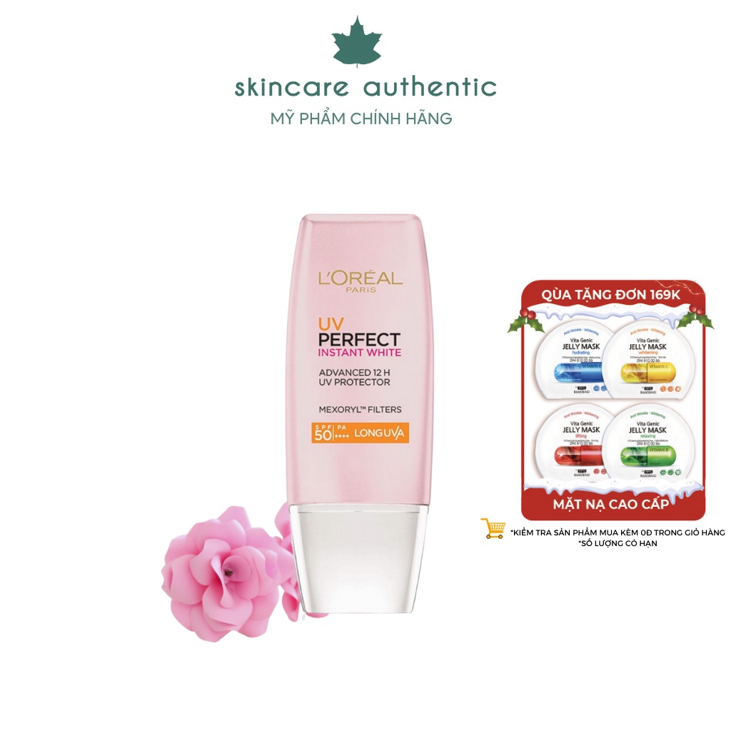 Kem Chống Nắng Trắng Sáng Tức Thì L'Oreal Paris UV Perfect Rosy SPF50+ PA++++ 30ml