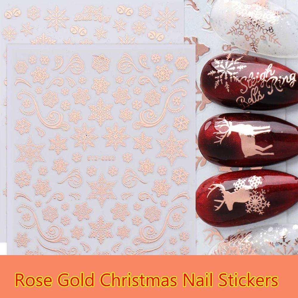 XIANTIN Set 1 / 9 Tấm Hình Dán 5D Họa Tiết Hoa Tuyết Tuần Lộc / Hươu / Cây Cối