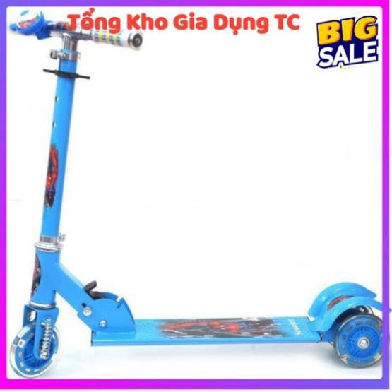 Xe trượt scooter 3 bánh phát sáng, có chuông tăng cường thể chất cho bé