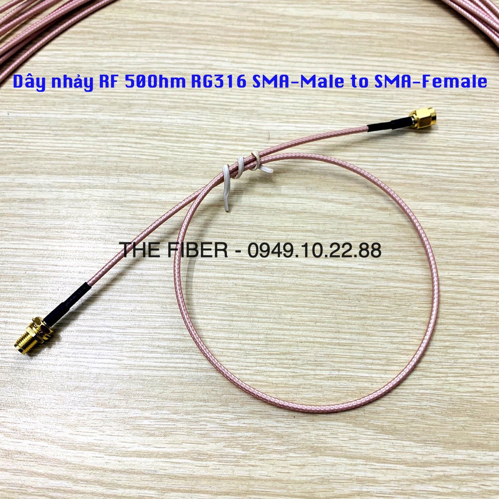 Dây cáp RF 50Ohm RG316 SMA-Male to SMA-Female