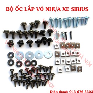 Trọn bộ ốc lắp vỏ nhựa / Dàn áo xe Sirius R, Sirius RC, Sirius
