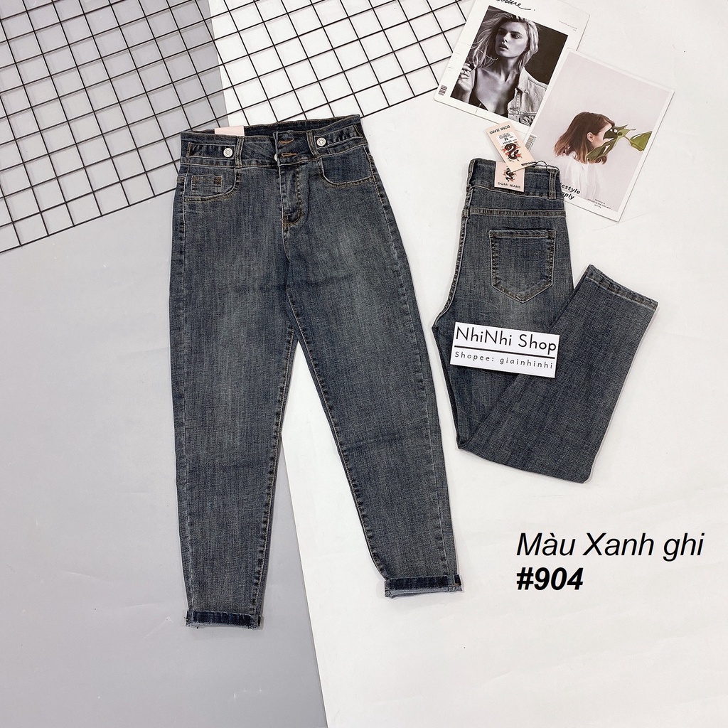 Quần bò nữ dáng boyfriend co dãn pha mác da DB778 - NhiNhi Shop
