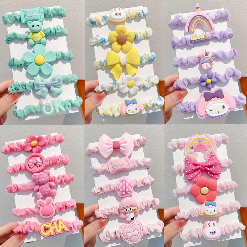 Bộ 10 Băng Đô Hoạt Hình Dễ Thương Cho Bé Gái