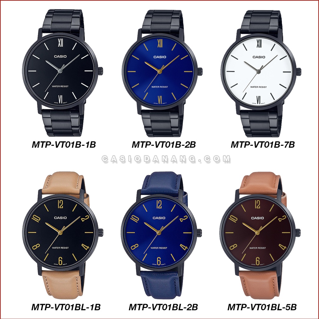Đồng hồ nam Casio Standard chính hãng Anh Khuê MTP-VT01 Series (40mm)
