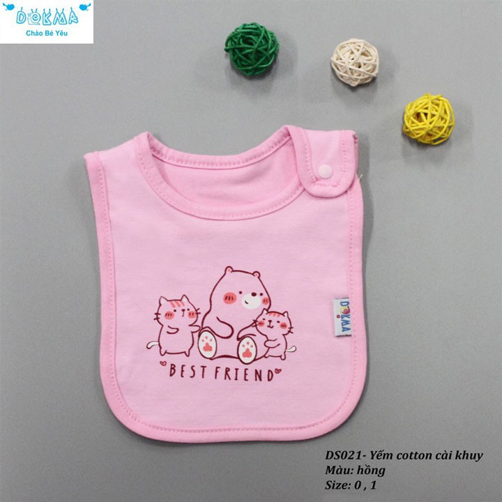 DS138 - Yếm cotton cài vai phối tai Dokma