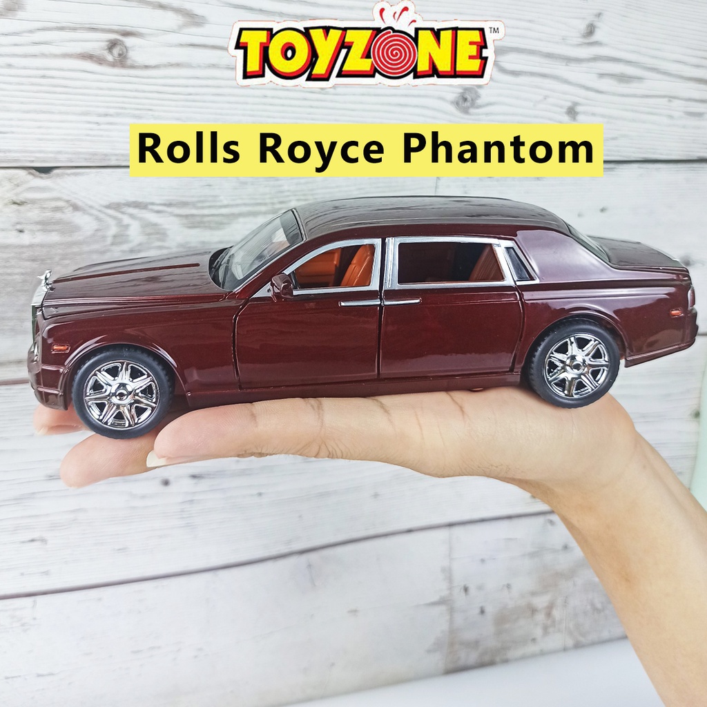 Xe mô hình tĩnh Rolls Royce Phantom tỉ lệ 1:24 XLG khung thép, sơn tĩnh điện màu Đỏ mận