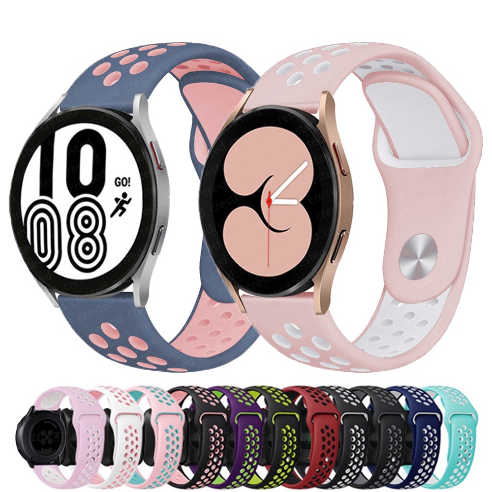 Dây Đeo Silicon 20mm 22mm Cho Đồng Hồ Thông Minh Samsung Galaxy watch 4 44mm 40mm 3 active 2 Gear S3 HUAWEI watch GT 2 2e pro 3
