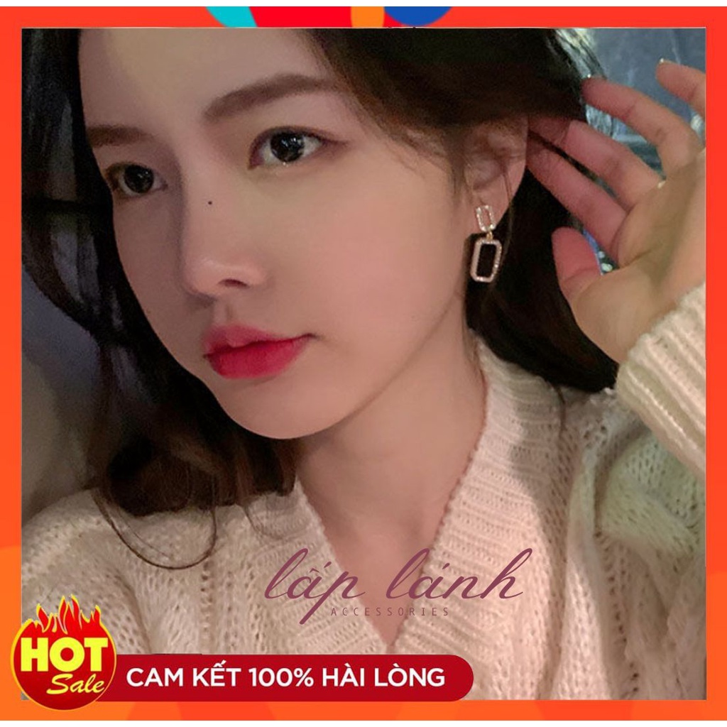 [CÓ SẴN] BÔNG TAI ĐÍNH ĐÁ HÌNH HỌC THỜI TRANG SANH TRỌNG CÁ TÍNH NỔI BẬT PHONG CÁCH TIỆC ĐÊM SANH CHẢNH 222BT076