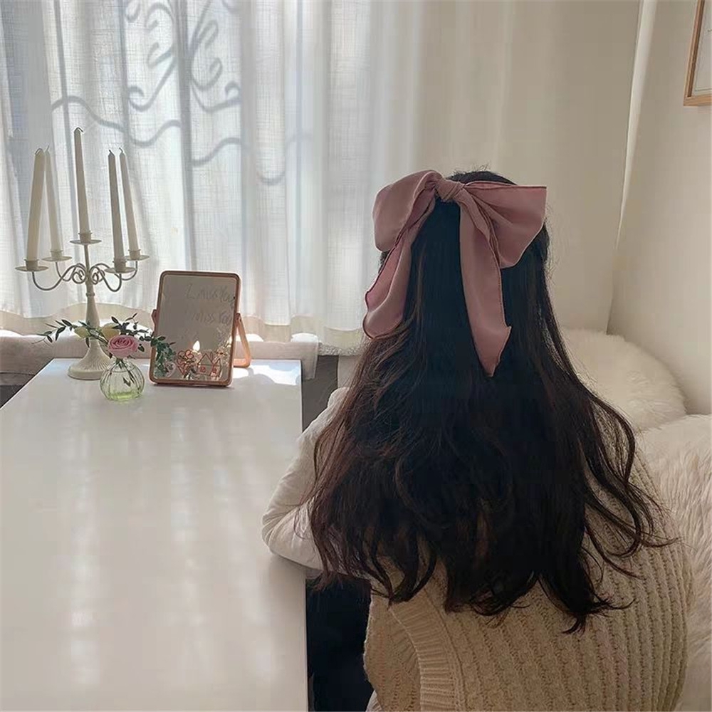 Dây Buộc Tóc Đính Nơ Vải Chiffon Xinh Xắn