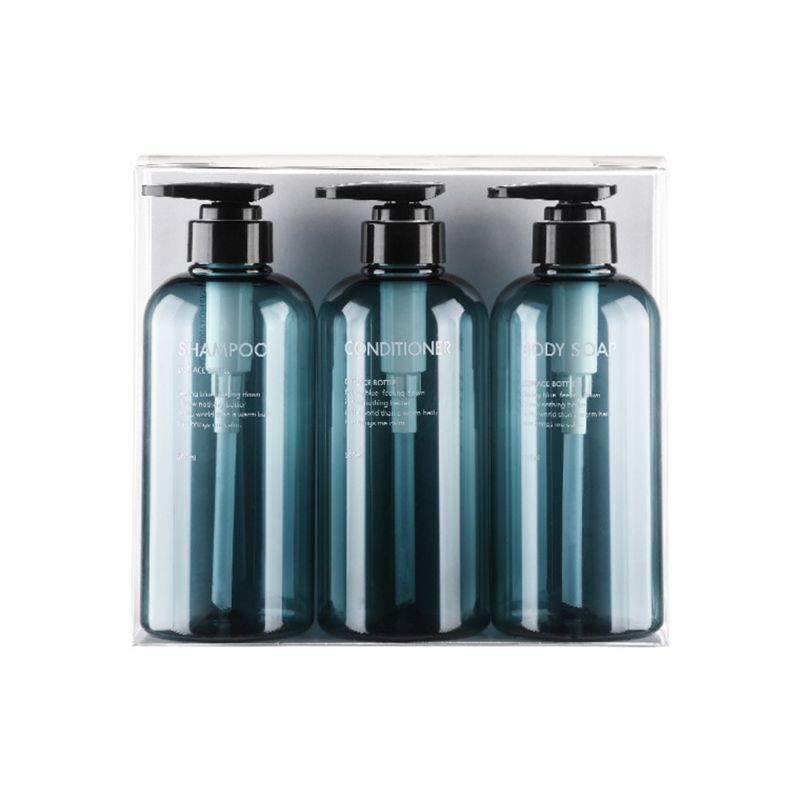 [Hàng mới về] Set 3 chai rỗng 500ml đựng dầu gội / sữa tắm tiện dụng