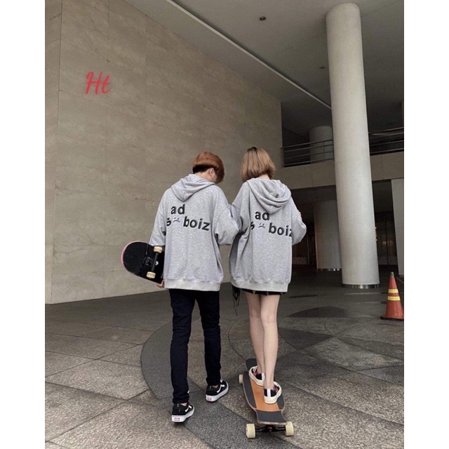 Áo khoác nỉ cotton xám Sad H2