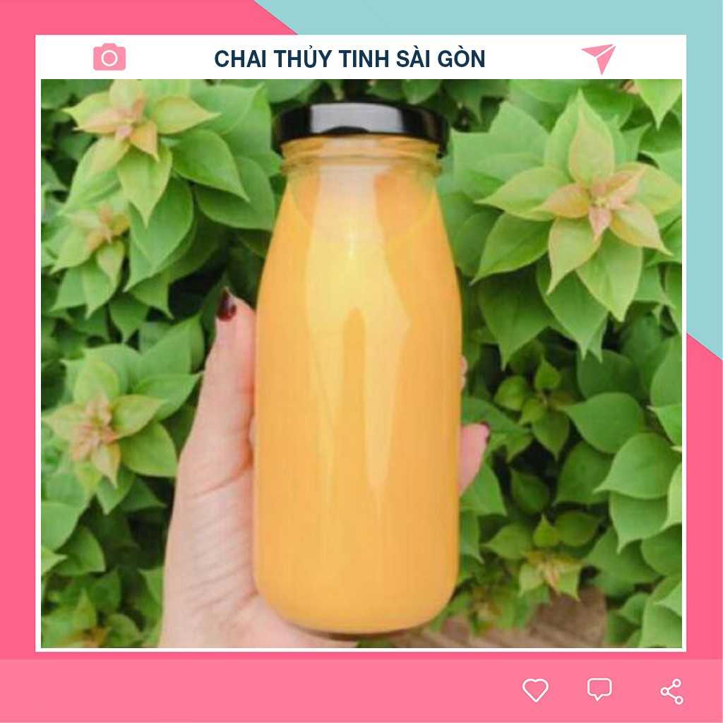 COMBO 10 Chai   Chai thủy tinh 200ml trơn Freeship 50k