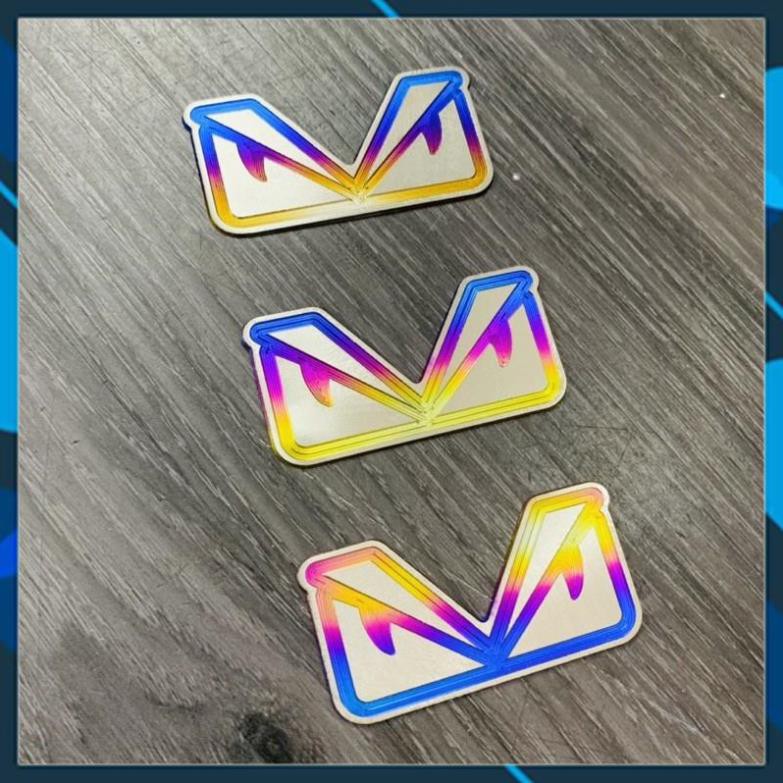 (MẮT CÚ FENDI) TEM TITAN LOGO HÌNH FENDI