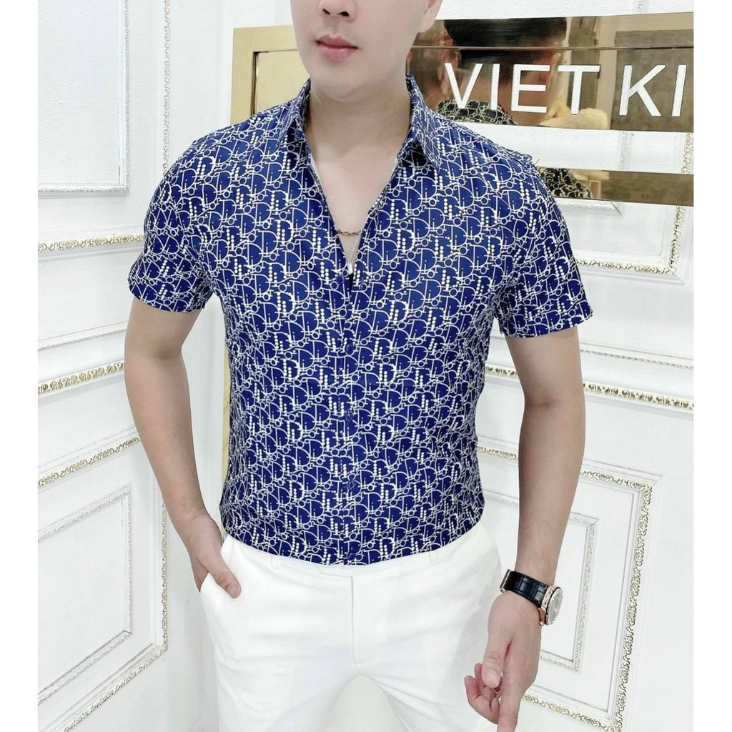 Áo sơ mi nam mềm mịn không nhăn cao cấp họa tiết thời trang đẳng cấp M34