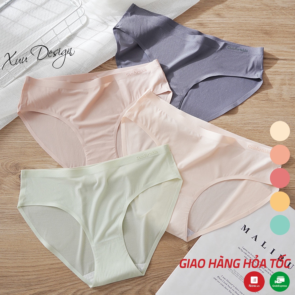 Quần lót nữ không viền đúc su lạnh thông hơi thoáng khí đủ 3 size M L XL XUU- QC120