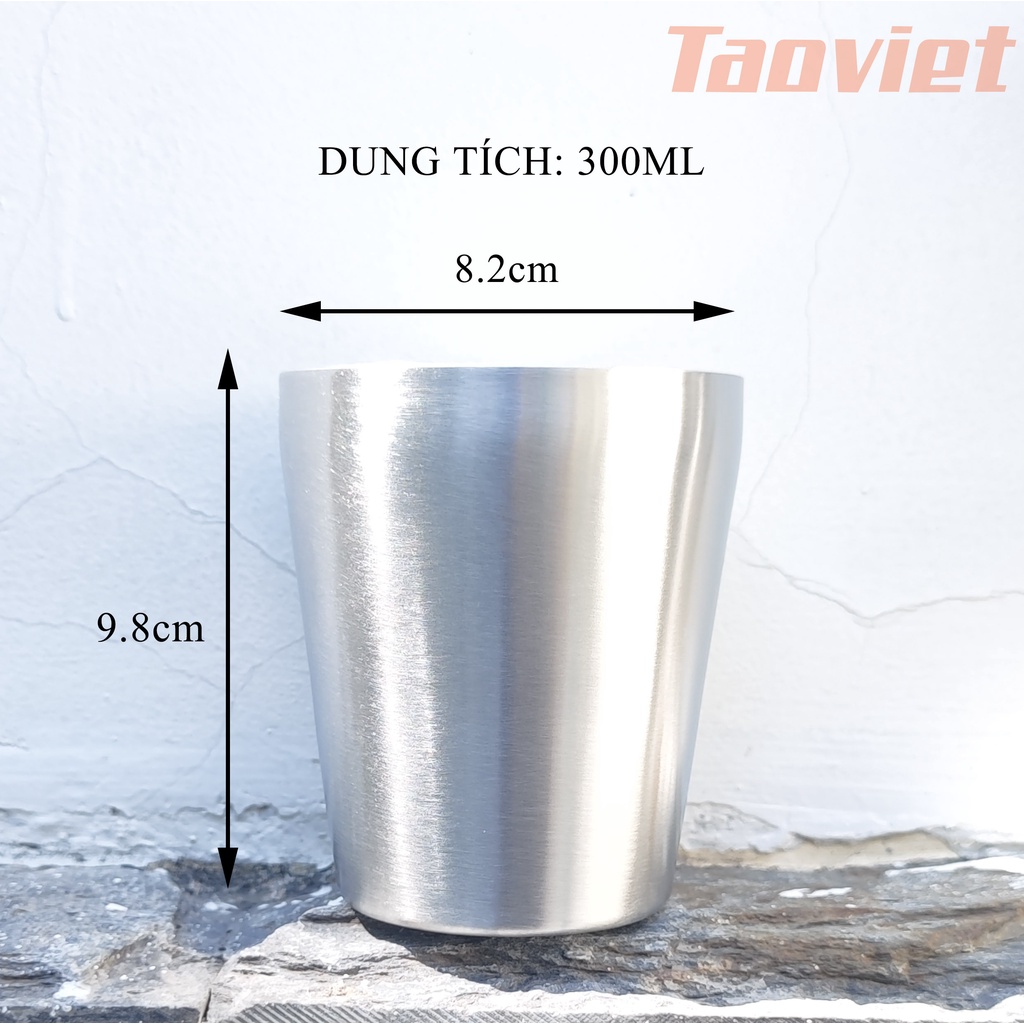 Ly Inox cao cấp hai lớp dung tích 300ml Ly uống nước uống cà phê Inox cao cấp không gỉ