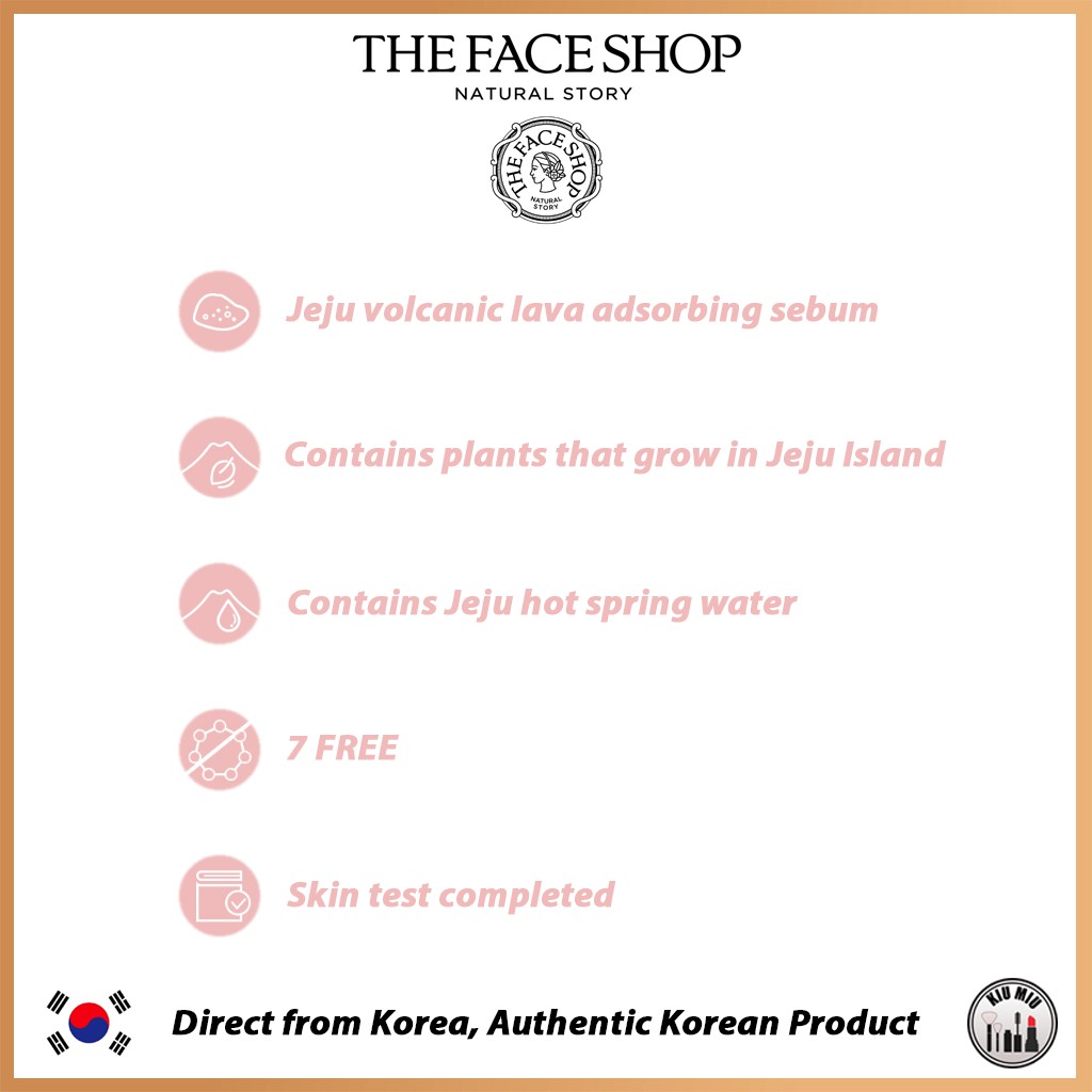 THE FACE SHOP JEJU VOLCANIC LAVA Anti dust Pore-Cleansing Foam 140ml *ORIGINAL KOREA*