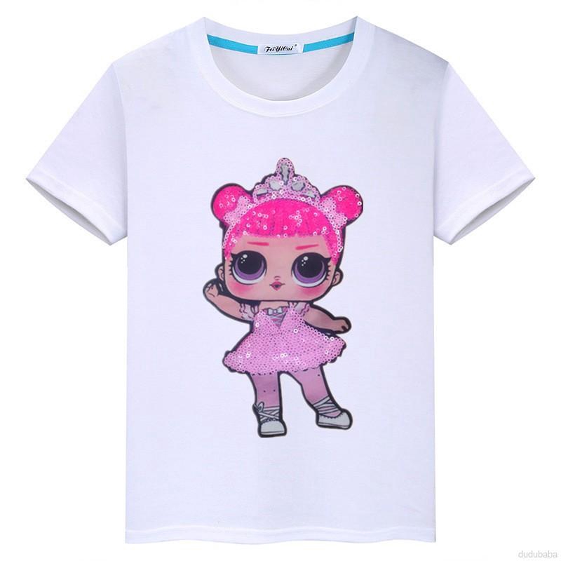 Áo thun tay ngắn vải cotton kiểu hoạt hình thi mùa hè cho trẻ em