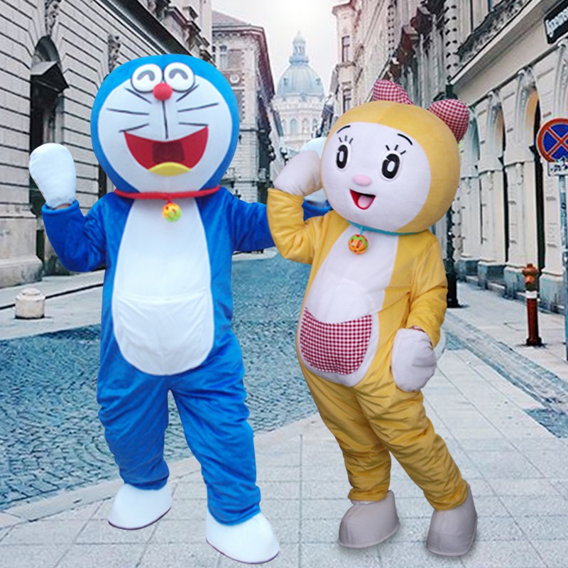 Búp Bê Mèo Máy Doraemon Mặc Đầm Dễ Thương