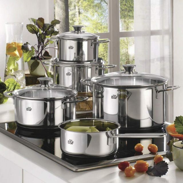 Bộ nồi BSF 5 chiếc .( nấu được bếp từ).Made in Germany