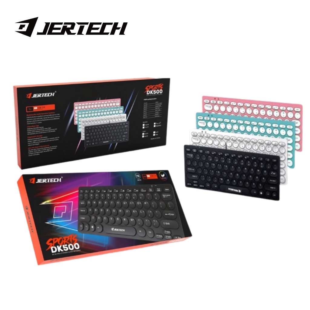 [TẶNG LÓT CHUỘT] Bàn Phím Có Dây Jertech DK500