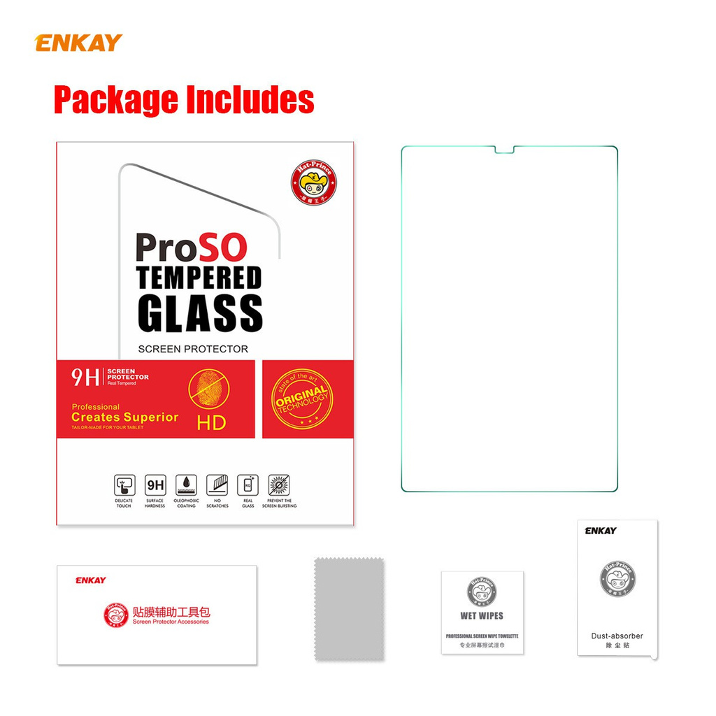 Kính Cường Lực Enkay Hat-Prince Cho Lenovo Tab M10 Plus Tb-X606F 0.33mm 9h 2.5d