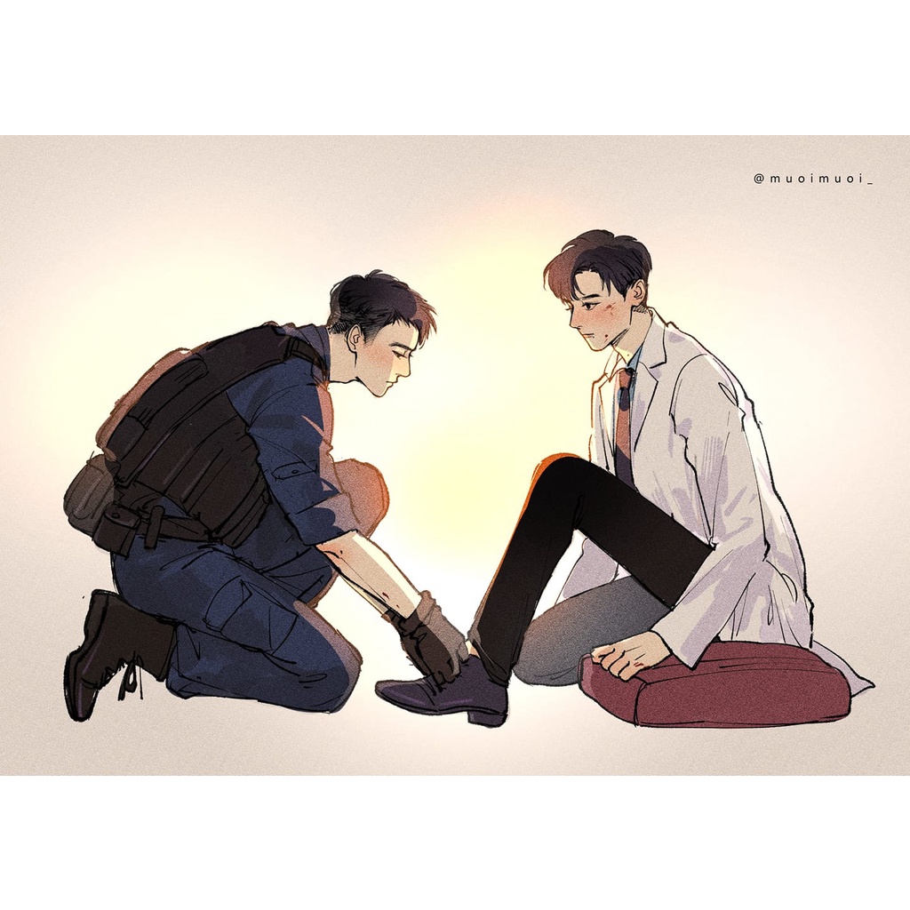 Combo bộ ảnh 6x9 fanart / chibi couple Vũ Cầm Cố Tung - Bác Quân Nhất Tiêu (Vương Nhất Bác - Tiêu Chiến)