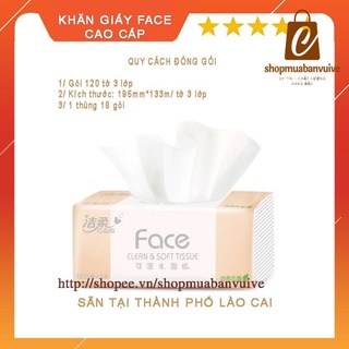 Giấy ăn Face hồng thùng 18 gói