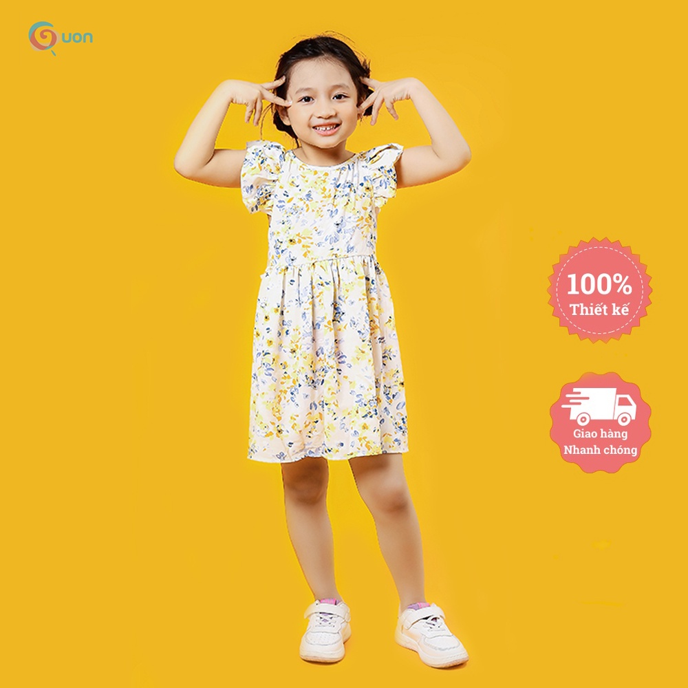 Váy bé gái từ 8-32kg chất lụa cotton thoáng mát Hoàng My - GUON