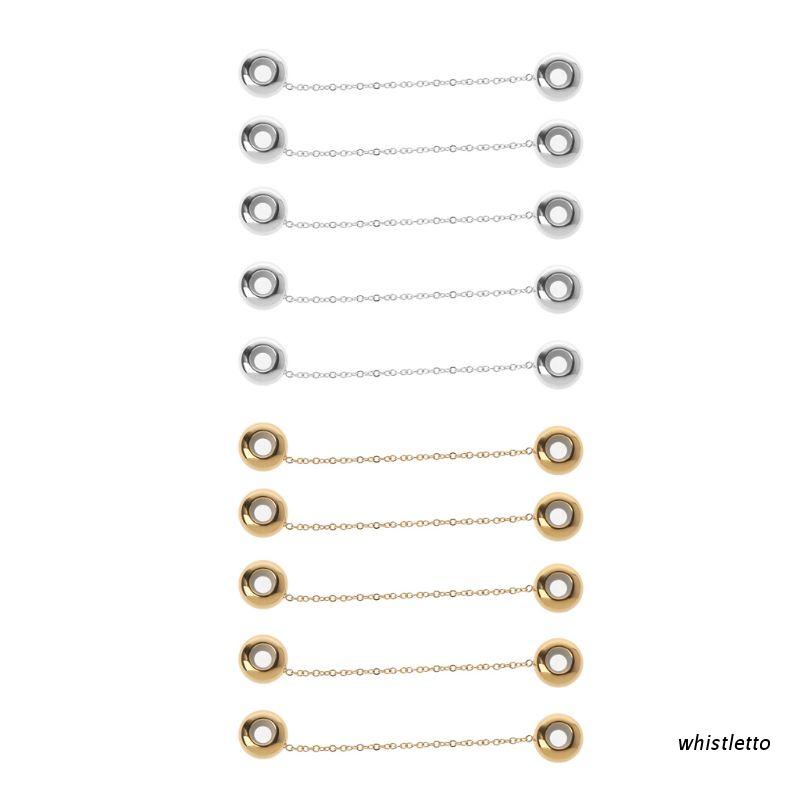 Set 5 nút chặn cao su an toàn cho vòng tay chuỗi hạt đá rắn Add-a-Bead DIY