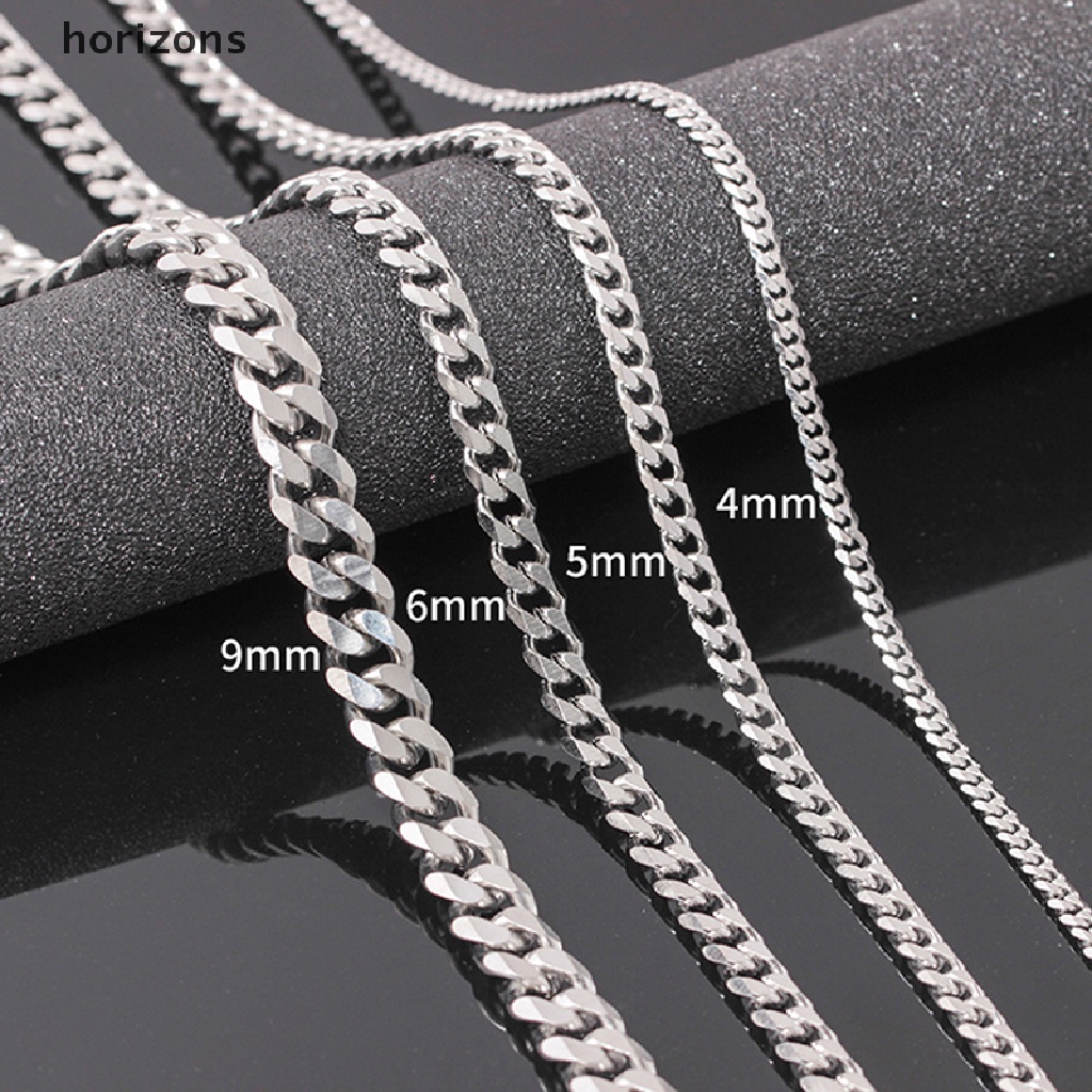 Vòng cổ Bằng Thép Không Gỉ Kích Thước 4-6mm Phong Cách Hip Hop Thời Trang Cho Nam