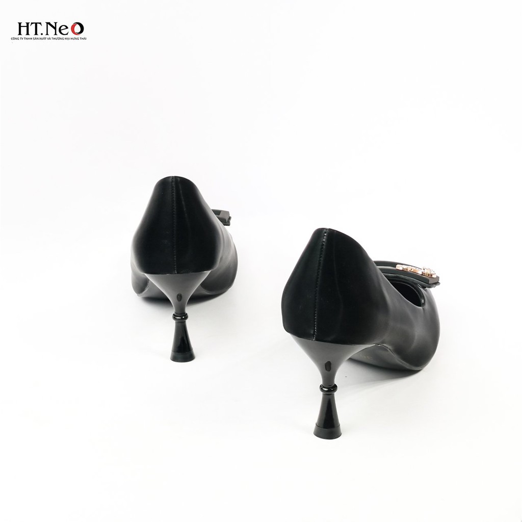 Giày công sở nữ HT.NEO da lộn trẻ chung gót trụ kiểu mới siêu xinh CS150
